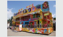 Fun-House with 2 floors on semitrailer